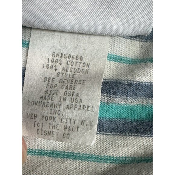 Vintage Disney Mickey Striped Cut Off Gym Distressed - Picture 4 of 9